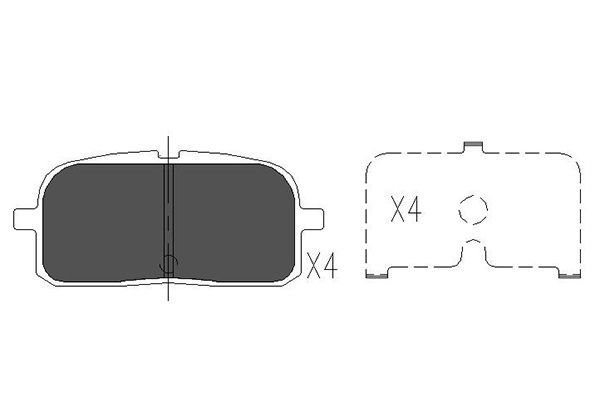 KAVO PARTS Комплект тормозных колодок, дисковый тормоз KBP-9061